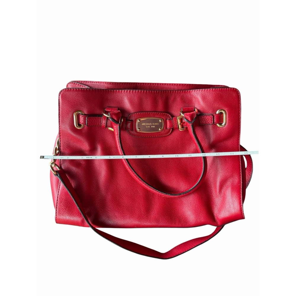 Michael Kors HAMILTON Cherry Red Large East West Leather Tote/Shoulder Bag